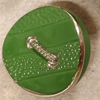 grøn glas knap sølv dekoration gamle knapper vintage genbrug